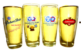 4 Hacker Pschorr Brau Superior Munich 0.5L German Beer Glasses - £20.25 GBP