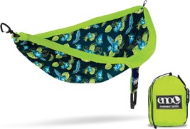 Lightweight Doublenest Print Camping Hammock, 1 To 2 Person, Green Aloha, Eagles - £67.15 GBP