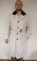 Vintage EDDIE BAUER Goose Down Shearling Sheepskin Mouton Collar Coat Me... - $199.99