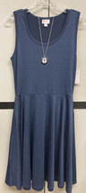 Nwt 2.0 Lu La Roe Medium Solid Navy Blue Soft Knit Fabric Nikki Sleeveless Dress - £37.97 GBP