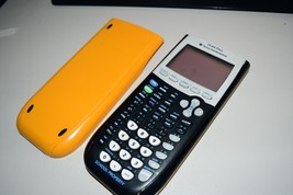 Texas Instruments TI-84 Plus Calculator NO BATTERY COVER Tested Slight Spot #10 - £32.59 GBP