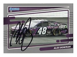 Autographed Alex Bowman 2022 Donruss Racing Rare Gray Parallel (#48 Ally Car) Si - £28.28 GBP