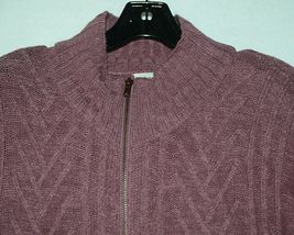 Simply Noelle Brand JCKT222Z Womens Mauve Zippered Sweater Jacket Size XXL image 3