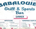 Babalouie&#39;s Grill &amp; Sports Bar Dinner Menu Issaquah Washington  - £22.27 GBP