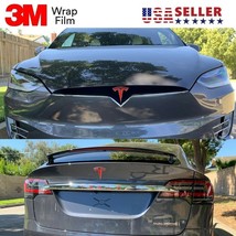 Tesla Model X Frunk and Trunk Emblem Badge 3M Sticker Vinyl Wrap Decal O... - $12.99