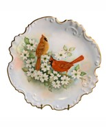 C. FRISBEE, Signed CARDINAL Vintage Hand Painted Porcelain Plate Wall Ha... - $548.51 MXN