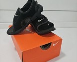 Nike Sunray Adjust Sandals Black Sz 8C 386519011 Youth Boys - $14.80