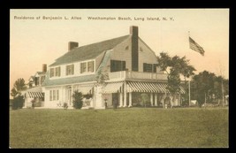 Vintage Hand Colored Postcard Home Benjamin Allen Westhampton Beach Long... - $12.86