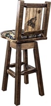 Montana Woodworks Homestead Collection Counter Height Swivel Barstool with Woodl - £620.13 GBP