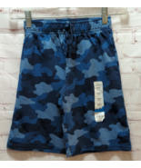 Jumping beans boys XL 7X blue camo cotton knit shorts elastic waist - £9.61 GBP