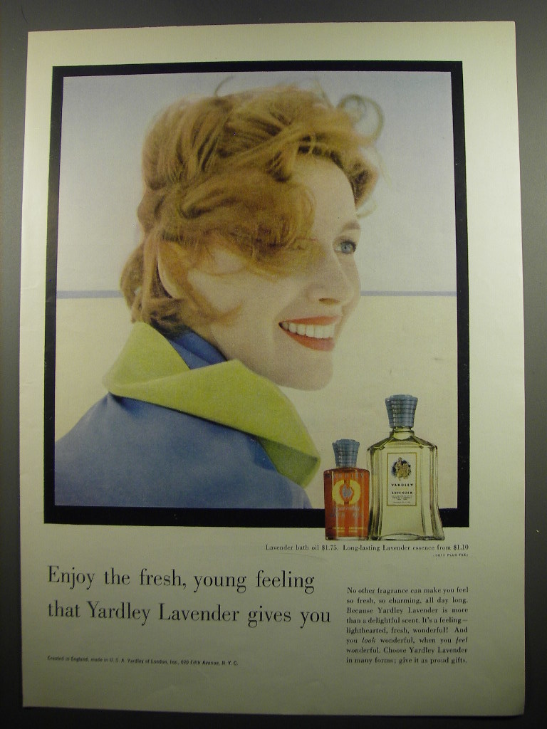 1955 Yardley Lavender Perfiume Ad - Enjoy the fresh, young feeling - $18.49