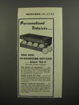1953 Acushnet Titleist Golf Balls Advertisement - Personalized Titleists - £14.46 GBP