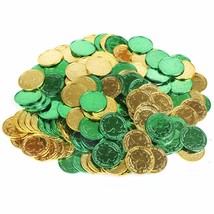 St. Patrick&#39;S Lucky Coins Plastic Shamrock Leprechaun 3-Leaf Clover Coin... - £11.78 GBP