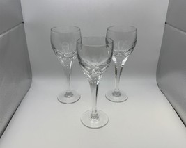 Set of 3 Ceska Crystal TIARA 7 1/2&quot; Wine Glasses - $189.99