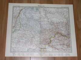 1925 Vintage Map Of Western Siberia Soviet Union Russia Kazakhstan Mongolia - £21.98 GBP