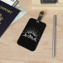 EXPLORE Acrylic Luggage Tag with Leather Strap, Business Card Insert, Lightweigh - $21.63