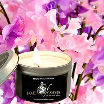 Sweet Pea Eco Soy Wax Scented Tin Candles, Vegan Friendly, Hand Poured - £11.75 GBP+