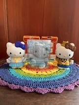 3 x 2004 McDonald&#39;s Happy Meal Blue Chalcedony/On Stage Hello Kitty - £25.08 GBP