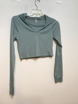 Forever 21 top Large Long Sleeve Pullover Hoodie  Light Green - £10.21 GBP