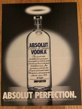 Absolut Perfection Original Magazine Ad - $3.99