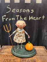 Retired Lori Mitchell Collectible Pru the Pumpkin Farmer Figure - $69.95