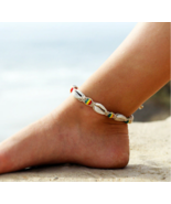 Womens Natural Bohemian Shell Style Anklet - £6.20 GBP
