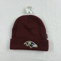 Baltimore Ravens Reebok Winter Knit Hat Beanie Burgandy New With Tags - $19.59