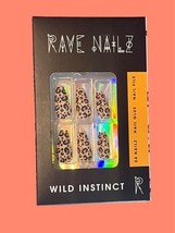 Rave Nailz Wild Instinct Nailz Coffin Shaped Cheetah Print Hand-Drawn NIB - $24.74