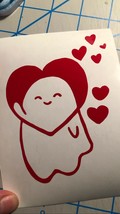 Super Cute|Love Ghost|Hearts|Halloween|Magical|Art|Vinyl|Decal|You Pick Color - £2.35 GBP