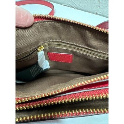 LAUREN RALPH LAUREN Red Crossbody Organizer ZIP Wallet Small Purse Item image 6