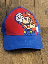 2013 Nintendo Super Mario Blue &amp; Red Snap Back Hat Cap Youth Size Adjust... - £7.60 GBP