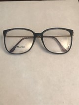 Vtg Navy Blue Boston Style St. Moritz Plastic &amp; Gold Frame Glasses  54-18-145 - $12.00