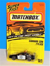 Matchbox 1995 Release #59 Camaro Z28 Police Black &amp; White - £3.88 GBP