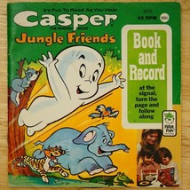 Vintage 45 Book &amp; Record Casper Friendly Ghost Jungle Friends Peter Pan ... - £10.11 GBP