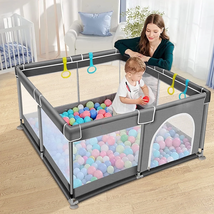 Baby Playpen,  36X36X27Inch Portable Soft Mesh Sturdy Pipe Ample Space ,... - $54.51