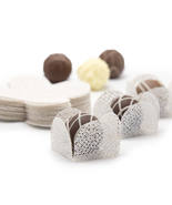Square Truffle Cups - Pack of 30 (30 Liners, White) - £20.41 GBP