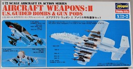 Hasegawa Aircraft Weapons: II U.S. Guided Bombs &amp; Gun Pods 1/72 Scale X72-2 - £10.80 GBP