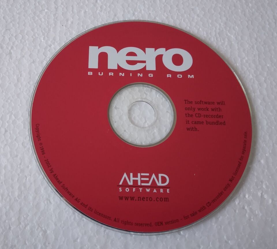 Ahead Software Nero Burning CD Rom - $4.90