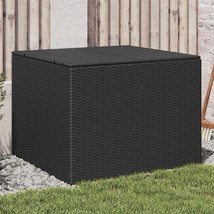  Garden Storage Box Black Poly Rattan Medium Storage - $2,413.16 MXN