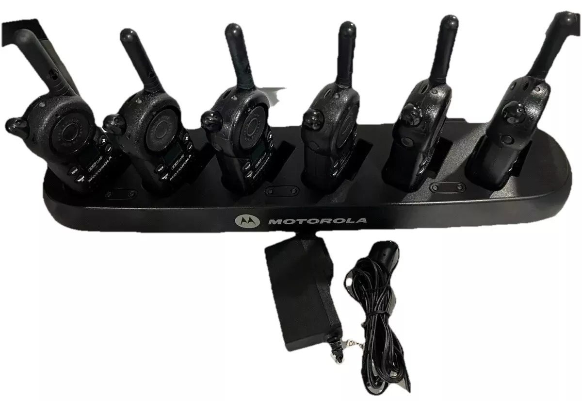 Motorola CLS1110 UHF Radios Walkie Talkies with 6 pocket Multi-Unit Charger - $319.99