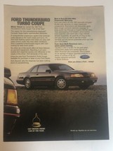 1987 Ford Thunderbird Turbo Coupe vintage Print Ad Advertisement pa8 - $7.91