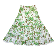 NWT Farm Rio Swinging Palm Maxi in White Swiss Dot Cotton A-line Skirt M $190 - £93.42 GBP