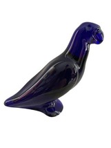 BACCARAT Crystal Cobalt Blue Parrot Bird Figurine Paperweight Original S... - $68.00