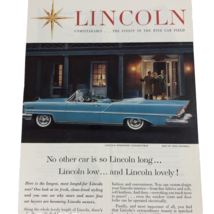 1957 Lincoln Premiere Convertible Lincoln Car Print Ad and Missouri Paci... - $13.64