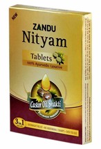 Zandu Nityam, Pure Ayurvedic 10 Tabs, Castor Oil Shakti, Free Ship - £10.60 GBP