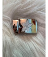 Woman’s Small Slider White Flower Floral Belt Buckle - $10.03