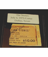 1975 Rolling Stones Ticket Stub-RARE COMP July 6 Dallas-1st Tour w Ron Wood - $67.99