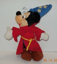 Vintage Walt Disney World Mickey Mouse as Sorcerer 12&quot; Plush Toy Rare HTF - £19.26 GBP