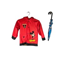 Western Chief Boys Mischievous Mickey Rain Coat and Mickey Mouse Umbrell... - $537.71 MXN