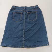 Croft & Barrow Classic Fit Stretch Women's Blue Cotton Blend Denim Skirt Size 4 image 13